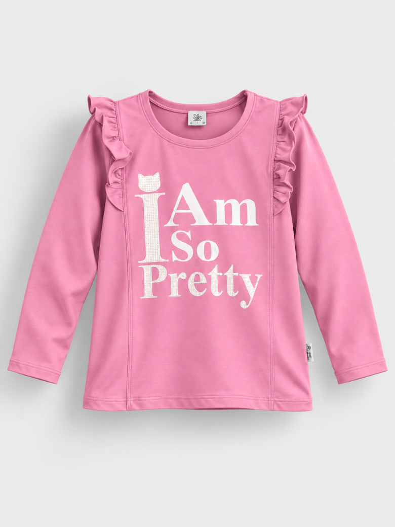 "Pretty" majica sa volanima