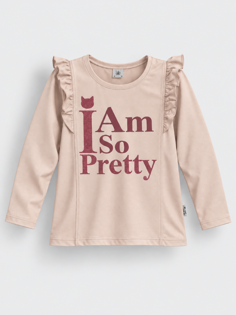 "Pretty" majica sa volanima