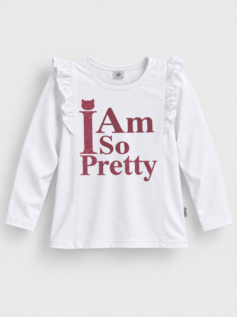 "Pretty" majica sa volanima