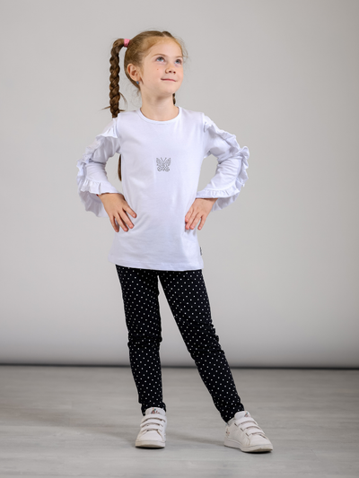 Helanke sa belim tufnama za bebe i mališane – detalj 2 – Model Kids