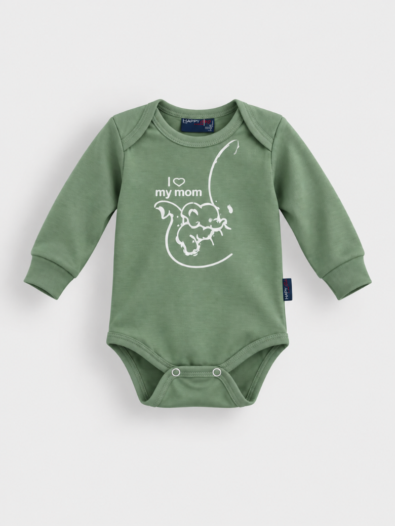 Bodi dugih rukava I love my mom za bebe, druga boja – Model Kids