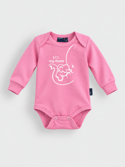 Bodi dugih rukava I love my mom za bebe, peta boja – Model Kids