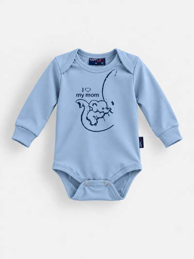 Bodi dugih rukava I love my mom za bebe, sedma boja – Model Kids
