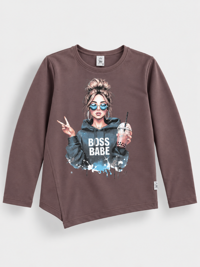 "Boss babe" pamučna majica za devojčice