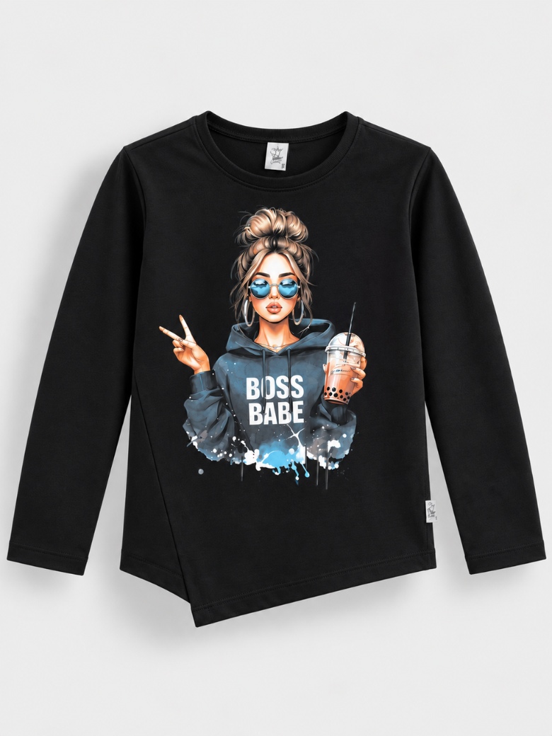 "Boss babe" pamučna majica za devojčice