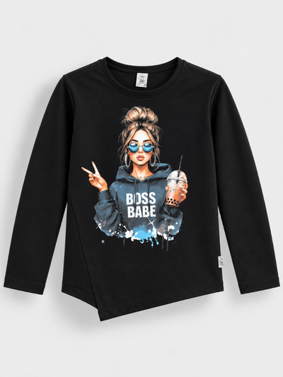 "Boss babe" pamučna majica za devojčice