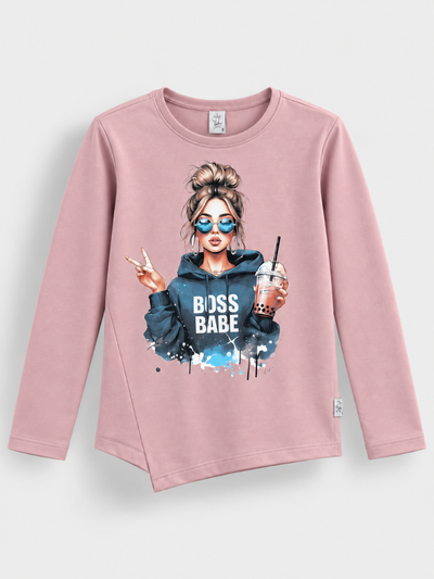 "Boss babe" pamučna majica za devojčice