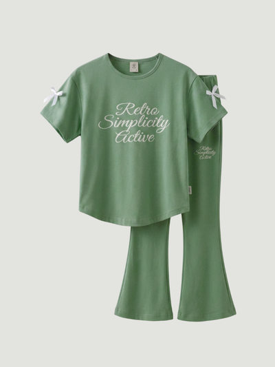 „Retro“ komplet majica i zvoncare za devojčice – detalj 3 – Model Kids
