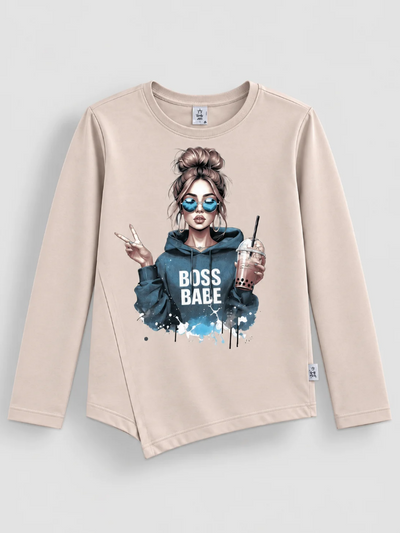 "Boss babe" pamučna majica za devojčice