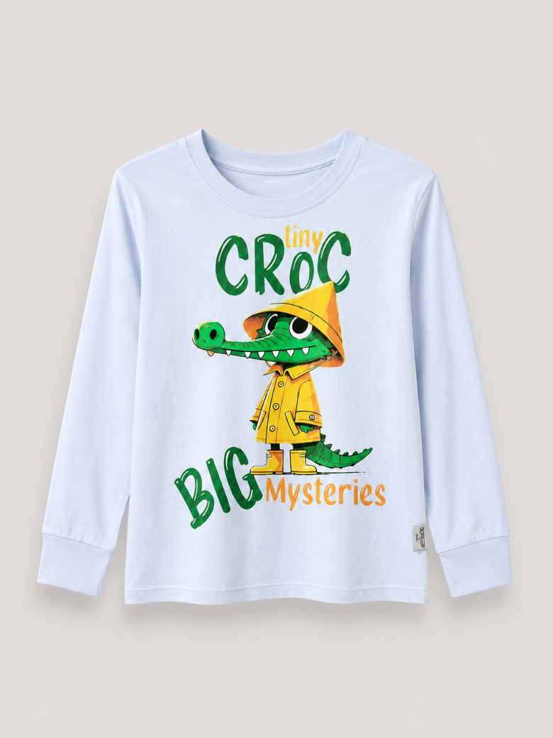 "Croco" majica dugih rukava sa krokodilom za dečake