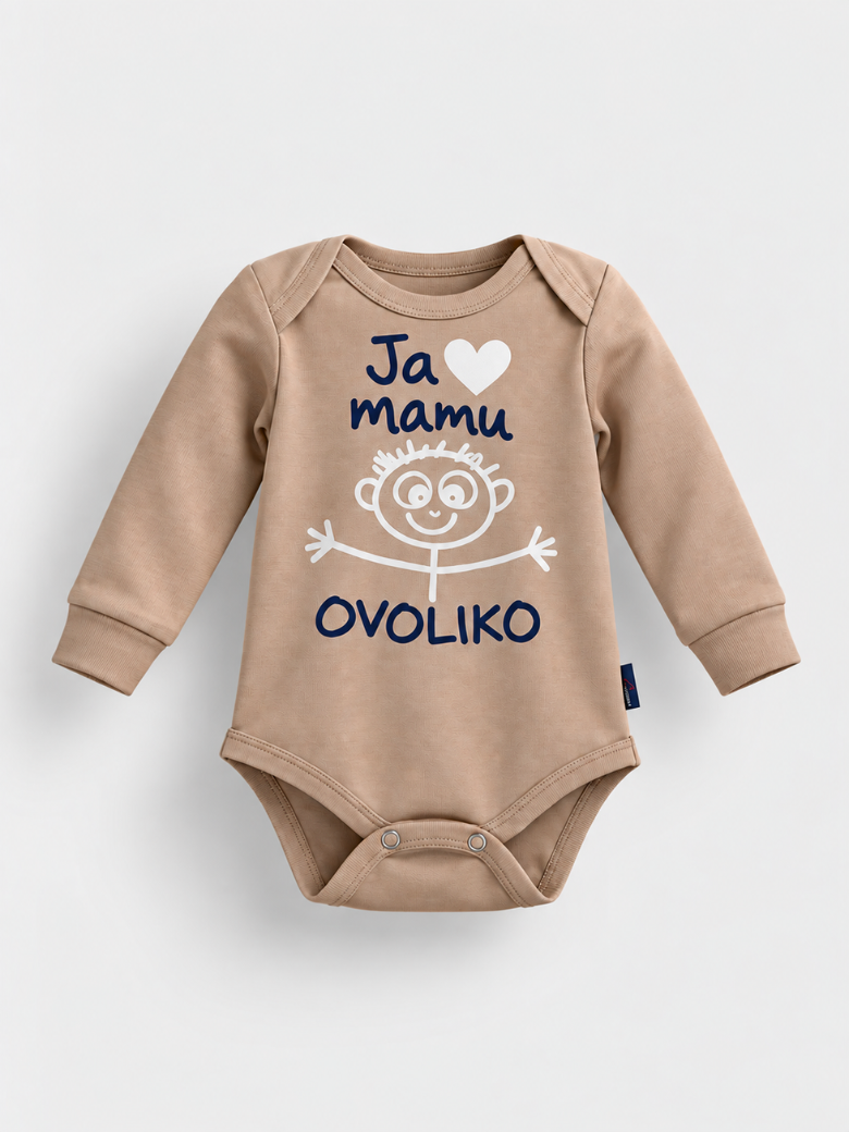 "Ja volim mamu" bodi sa dugim rukavima