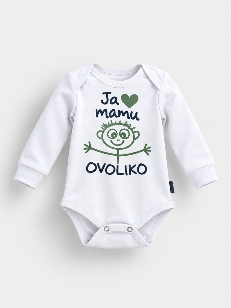 "Ja volim mamu" bodi sa dugim rukavima