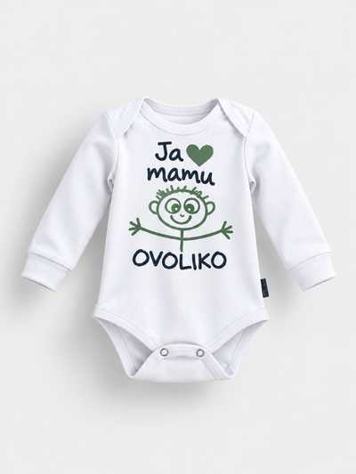 "Ja volim mamu" bodi sa dugim rukavima