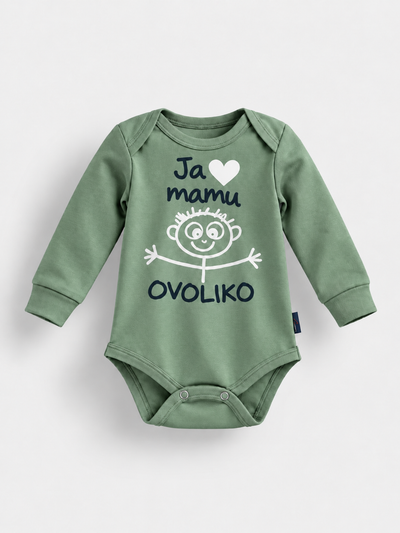 "Ja volim mamu" bodi sa dugim rukavima