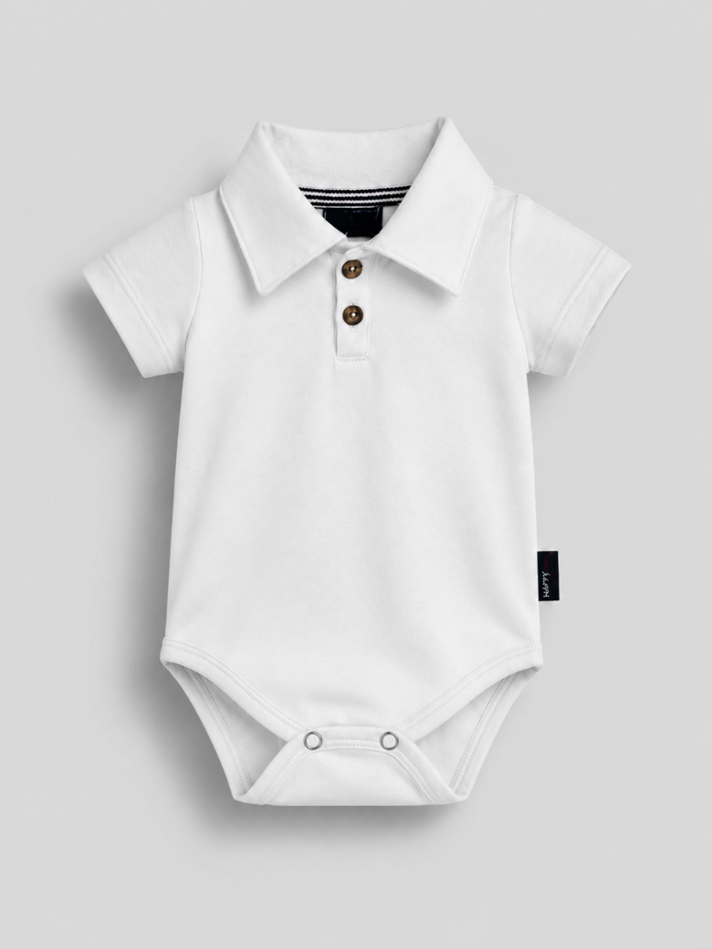 Bodi sa kragnom na dugmiće za bebe dečake – detalj 2 – Model Kids